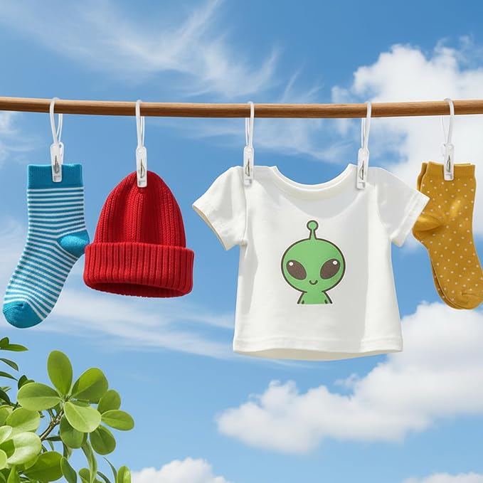 15 Pack Laundry Hooks with Rope, Windproof Drying Rack Accessories - Image 5