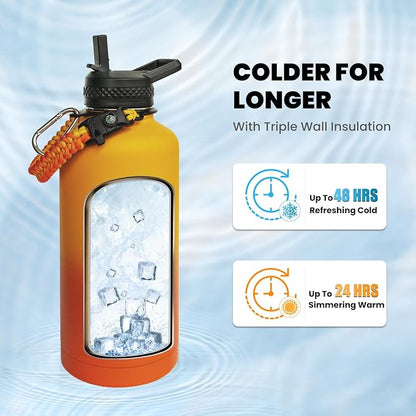 RAYMYLO Insulated Water Bottle 87 oz, Triple Wall Vacuum Stainless Steel - Image 2