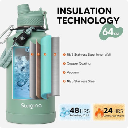 Swigina 64 oz Insulated Water Bottle - Image 3
