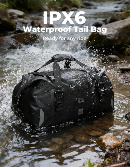 KEMIMOTO Waterproof Motorcycle Dry Bag – Duffle Tail Bag Soft Luggage, - Image 2