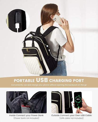 LOVEVOOK Laptop Backpack for Women, Fashion Travel Work Commuter Backpack Purse - Image 6