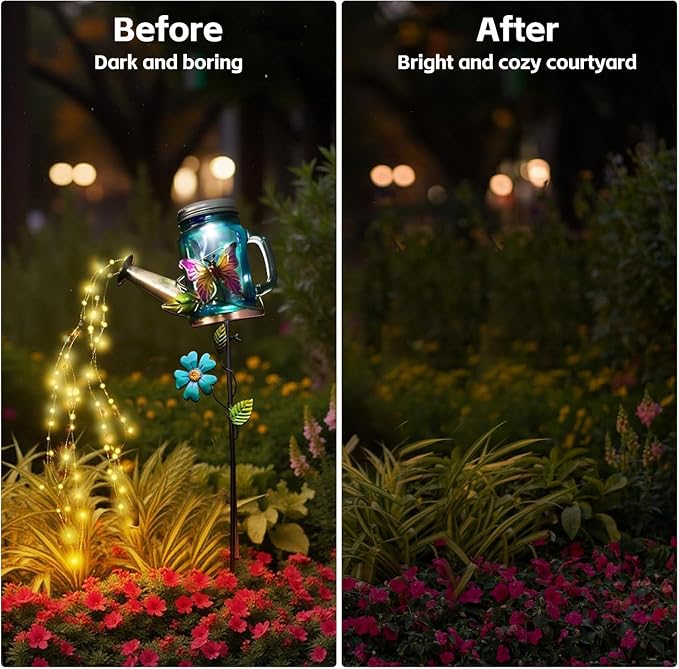 SRNPMIU Solar Watering Can Light, Yard Outdoor Decor Lights, IP65 Waterproof - Image 7