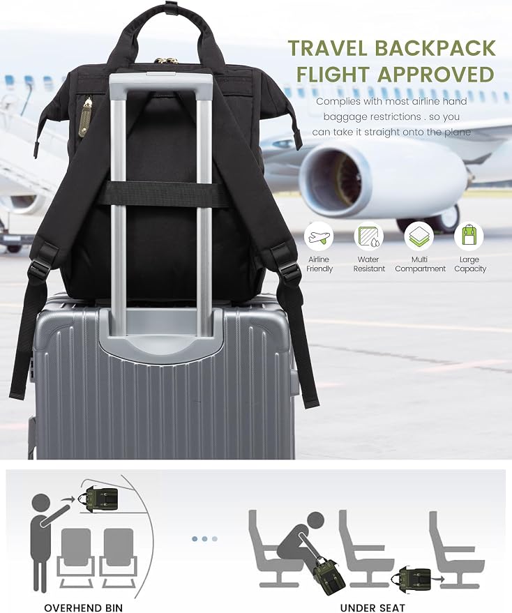 LOVEVOOK Laptop Backpack for Women Work Travel Backpack Purse, Nurse Bags - Image 3