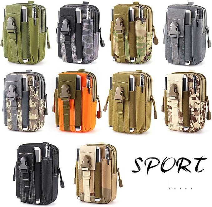Belt Pouch, Tactical Molle Phone Pouch EDC Utility Pouches Waist Bag, Small - Image 9