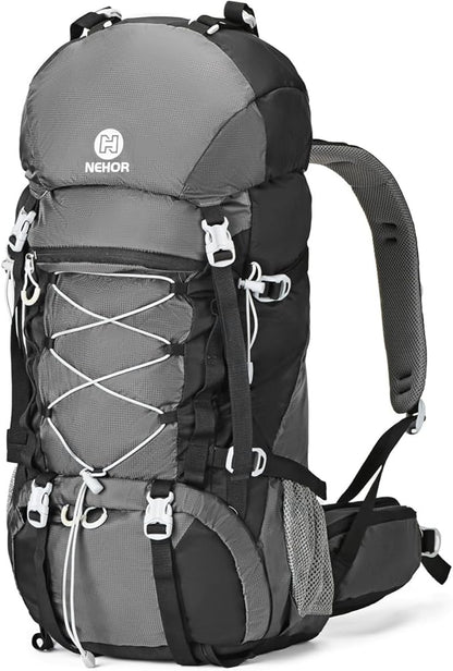 60L Hiking Backpack, Water Resistant Camping Backpack by NEHOR