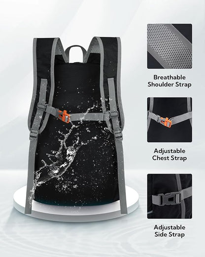 WATERFLY Hiking Packable Daypack Backpack: 35L Ultra Lightweight Day Pack - Image 5