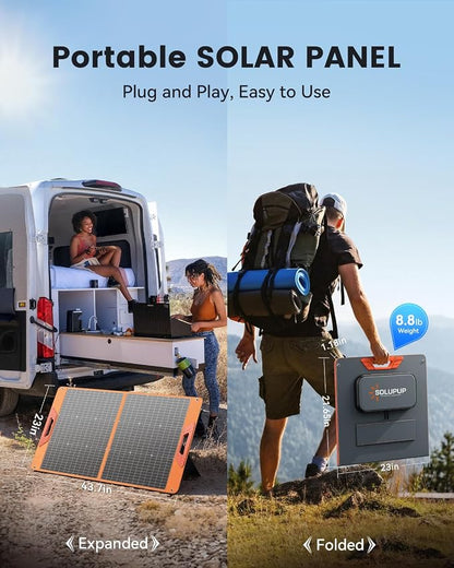 100W Portable Solar Panel for Power Station, 19.8V Foldable Solar Charger - Image 6