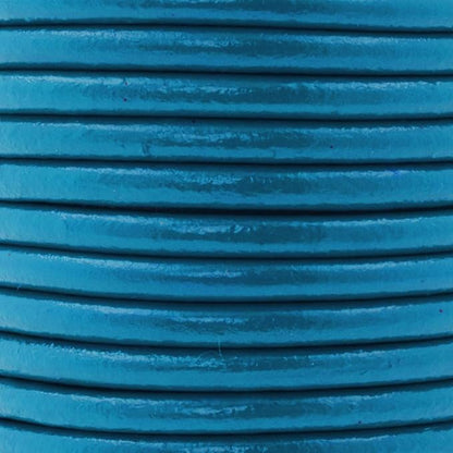Mandala Crafts Round Genuine Teal Leather Cord - Image 3