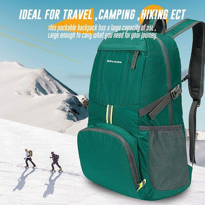 35L Lightweight Packable Backpack Waterproof Durable Hiking Travel Backpack - Image 2