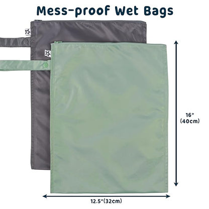 Tiny Twinkle Mess Proof Wet Bags | 2-Pack Reusable Waterproof Wet Bags - Image 4