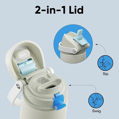 Insulated Water Bottle with Straw - Image 3