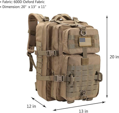 Hannibal Tactical MOLLE Assault Pack, Tactical Backpack Military Army Camping - Image 2