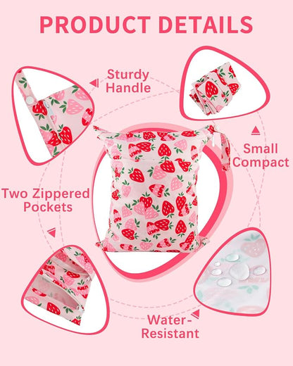 babygoal Wet Dry Bags for Baby Cloth Diapers, Washable Travel Bags, Gym Bag for - Image 2