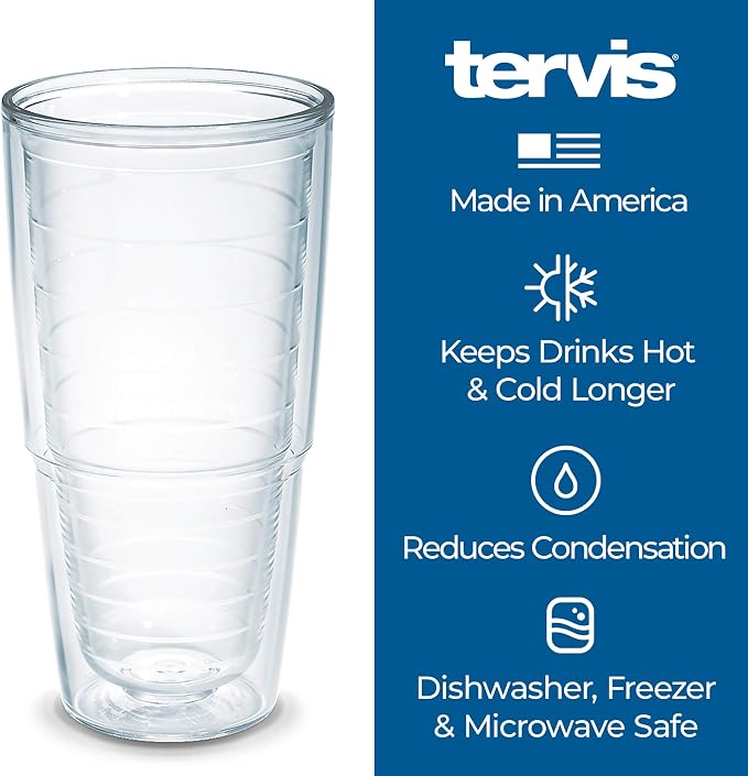 Tervis Clear & Colorful Tabletop Made in USA Double Walled Insulated Tumbler - Image 3