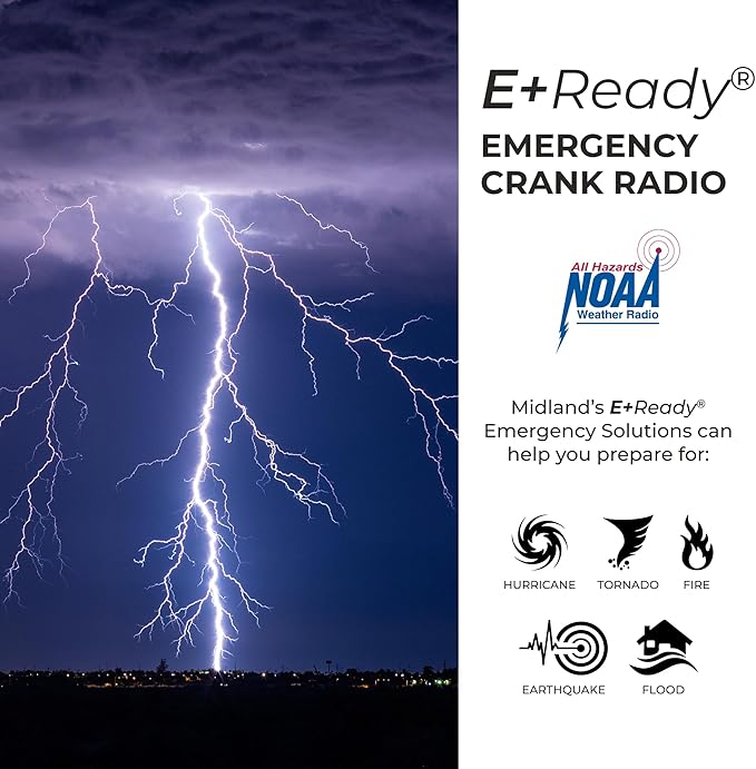 Midland ER40 Emergency Crank Weather Alert Radio w/Flashlight - Image 3