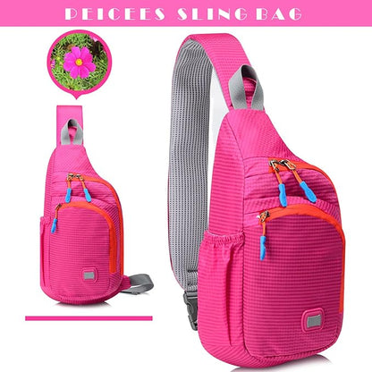 Peicees Small Sling Backpack Waterproof Unisex Shoulder Bag Chest Crossbody - Image 7