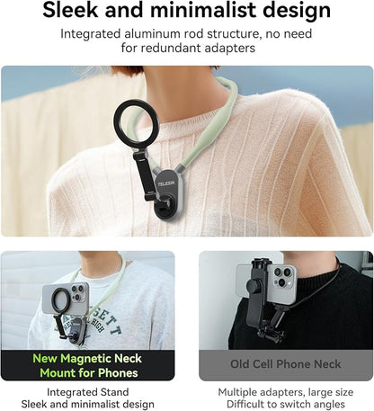 TELESIN Magnetic Neck Mount for Phones, Cell Phone Holder Stand Hanging on Neck - Image 5
