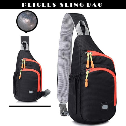Peicees Small Sling Backpack Waterproof Unisex Shoulder Bag Chest Crossbody - Image 8