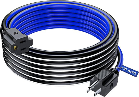 Maximm 30 Ft Black, Heavy Duty 3-Prong Outdoor Power Cable, ETL Listed by MaximmCable