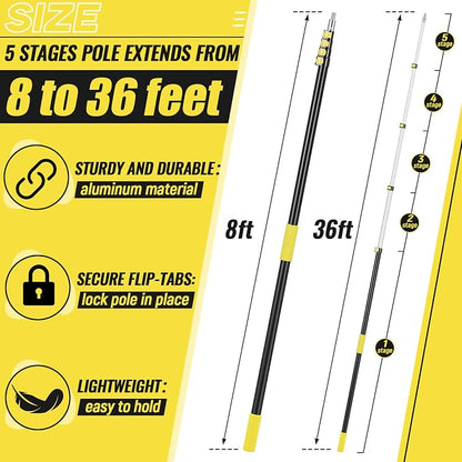 7-36 ft Telescopic Extension Pole - Image 2