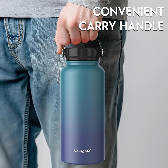 Navigate 32 oz Insulated Stainless Steel Sports Water Bottle - Image 6