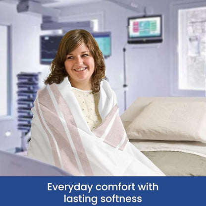 Linteum Textile Cotton Blended Hospital Patient Bath Blanket, Bed Bath Sheet - Image 4