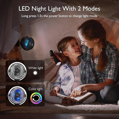 Momcozy 8000mAh Portable Stroller Fan | 27H Ultra-long Battery Life | - Image 6