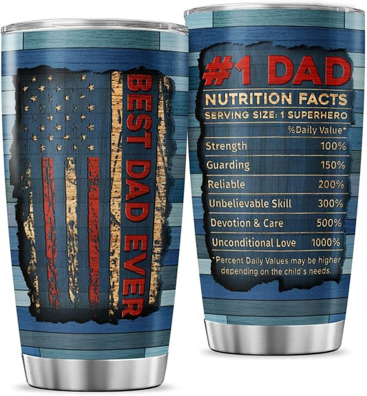 Funny Nutrition Facts Mug for Dad by JENOIS