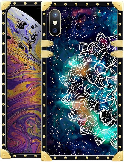 Compatible with iPhone XR Case, Starry Sky Colourful Mandala Luxury Golden by Unknown