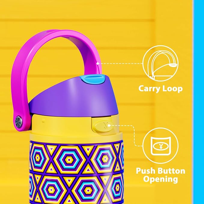 24 oz Insulated Water Bottle for Women: Meoky Stainless Steel Water Bottle - Image 5