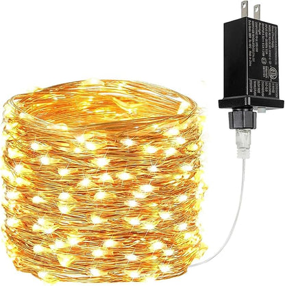 33Ft 100LED Fairy Lights Plug in, Waterproof String Lights Outdoor & Indoor 8 by BHCLIGHT