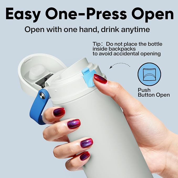Insulated Water Bottle with Straw - Image 5