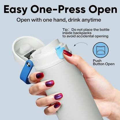 Insulated Water Bottle with Straw - Image 5