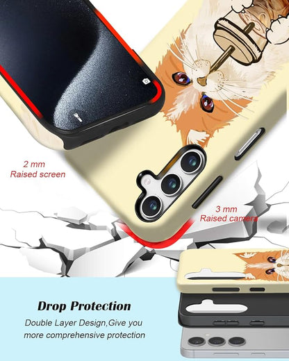 Compatible for Samsung Galaxy S24 FE 5G Case, Dual Layer Heavy Duty 2 in 1 - Image 3