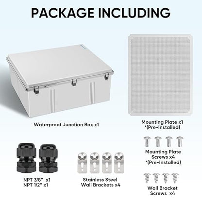 TICONN Outdoor Electrical Box Waterproof, Junction Box IP67 ABS Plastic - Image 6