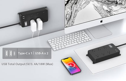 Outdoor Power Strip Weatherproof, 20W USB C Port, Waterproof Extension Cord - Image 5