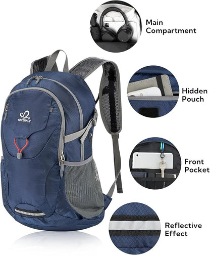 WATERFLY Lightweight Packable Hiking Backpack: 30L Foldable Travel Daypack - Image 3