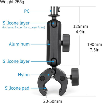 SOONSUN Super Clamp Mount with Dual 360° Ball Heads & Phone Holder, Heavy-Duty - Image 2