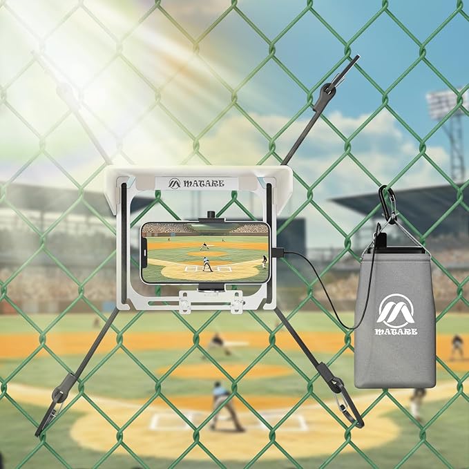 Cell Phone Fence Mount with Shade, Game Recording Mounting Kit Works with - Image 7