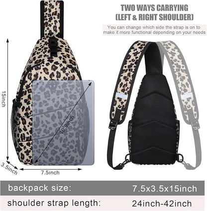 Pritent Crossbody Bags for Women Men Trendy Sling Bag Backpack Casual Chest Bag - Image 2