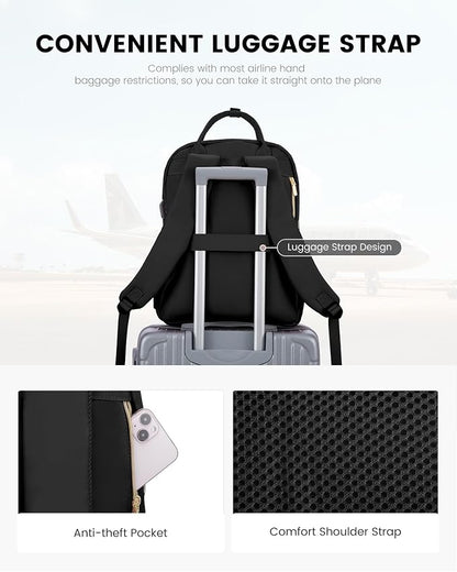 LOVEVOOK Laptop Backpack Purse for Women, 15.6" Laptop Bag for Travel - Image 7