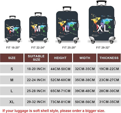 WUJIAONIAO Travel Luggage Cover Baggage Suitcase Cover Protector Skins 18-32 - Image 6