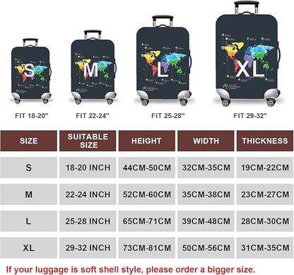 WUJIAONIAO Travel Luggage Cover Baggage Suitcase Cover Protector Skins 18-32 - Image 5