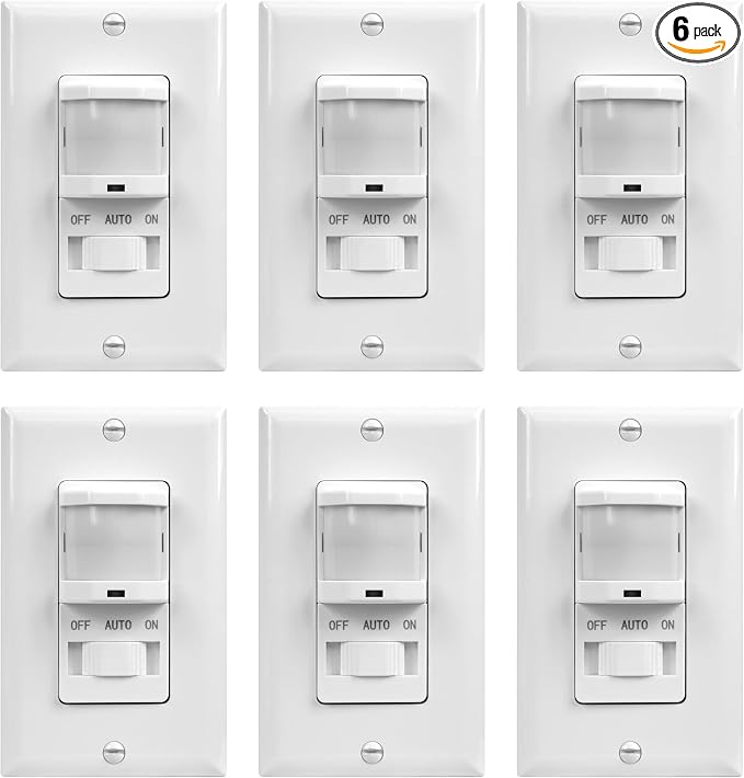TOPGREENER in-Wall PIR Motion Sensor Light Switch, Motion Sensor Switch by TOPGREENER