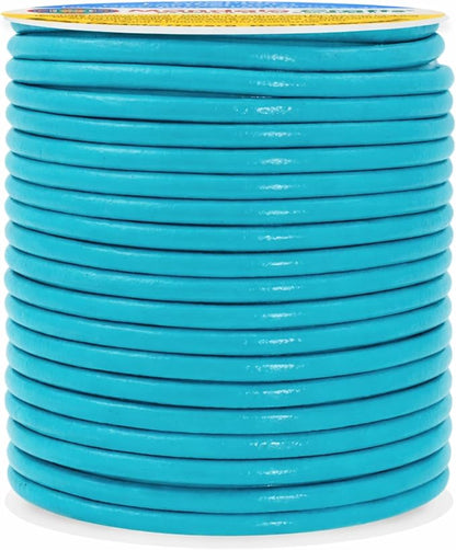 Mandala Crafts Round Genuine Turquoise Leather Cord - Image 2