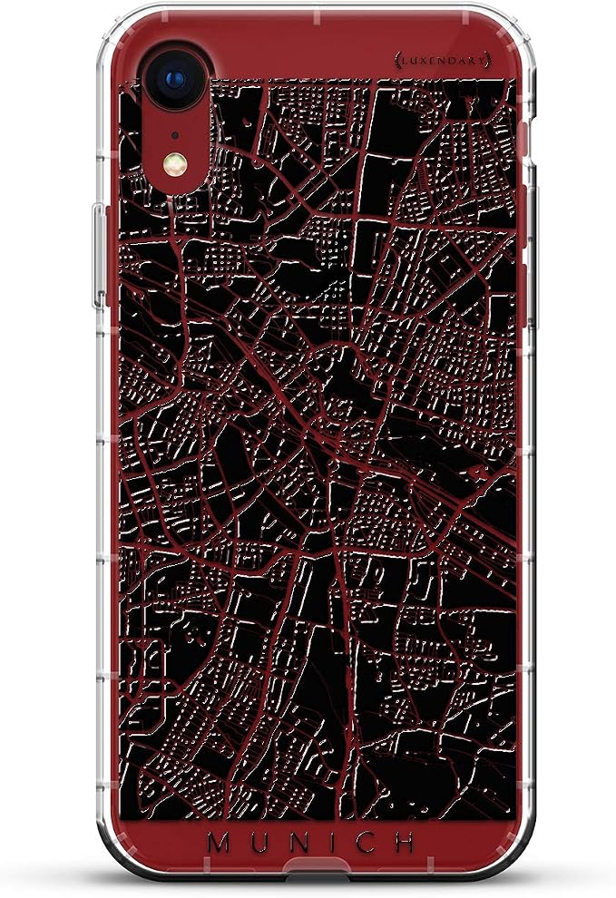 Munich Streets Map | Luxendary Air Series Clear Silicone Case by Unknown
