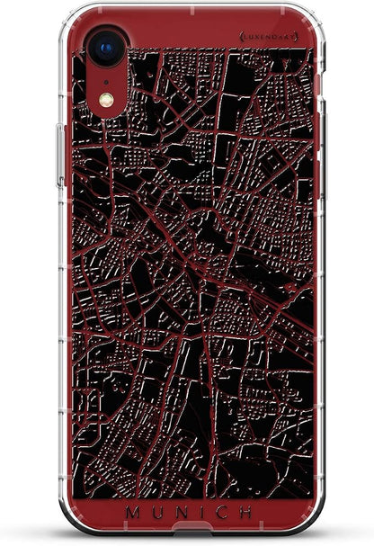 Munich Streets Map | Luxendary Air Series Clear Silicone Case by Unknown