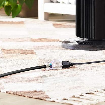 Extension Cord with Lighted End, UL Certified, 10 Gauge 1FT Black 3 Prong Heavy - Image 6