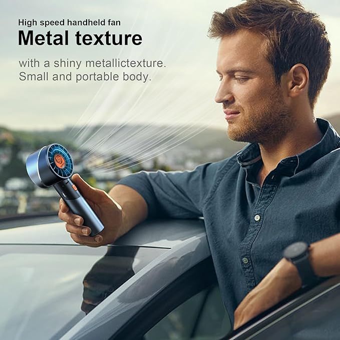 Handheld Fan, Portable Turbo Fan, Powerful Personal Fan, USB Rechargeable Mini - Image 6
