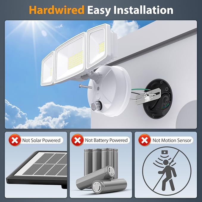 Onforu 70W LED Dusk to Dawn Flood Lights, 7000LM White Exterior Security - Image 2